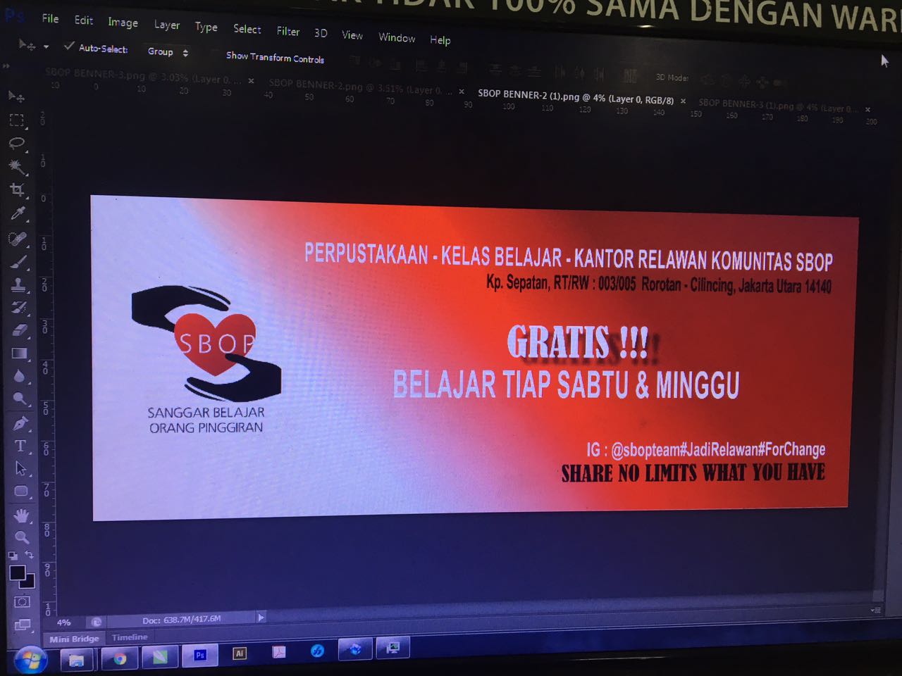 Galeri aktivitas Relawan Pengajar & Sosialisasi Info & Peraturan/UU ke-22
