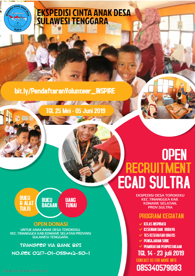PENDAFTARAN VOLUNTEER INSPIRE ECAD SULTRA