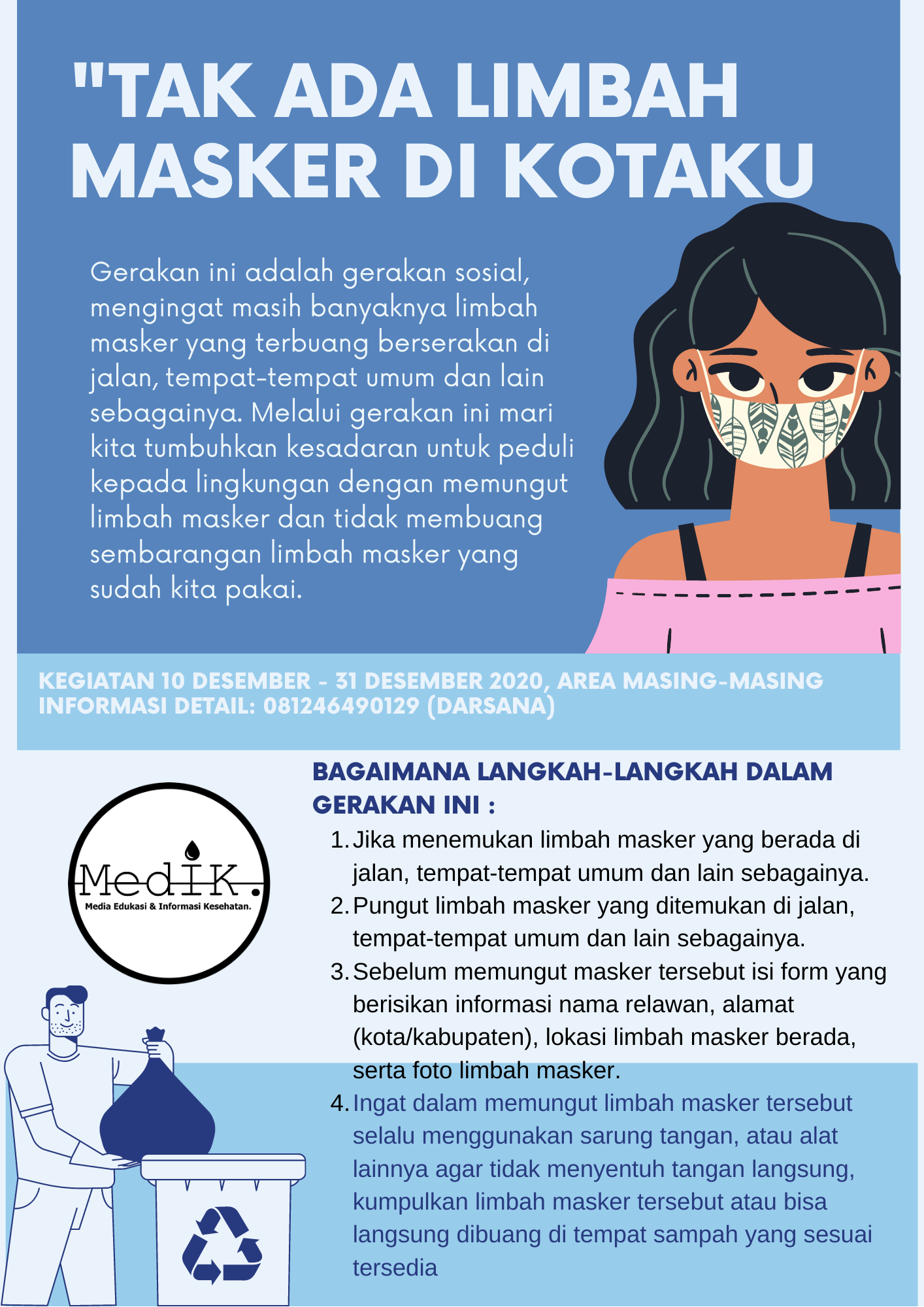 "Tak Ada Limbah Masker di Kotaku"