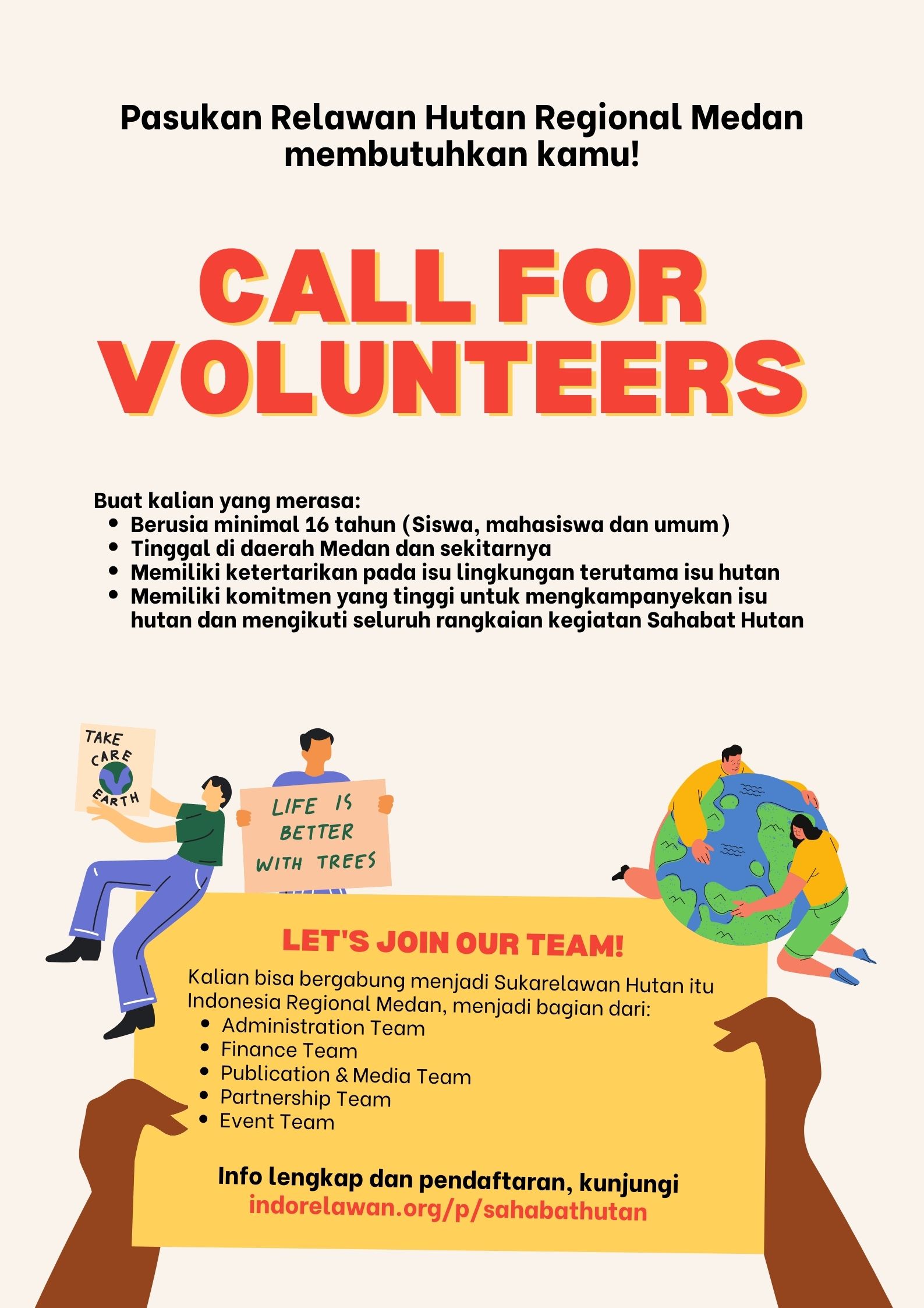 Yuk Gabung Pasukan Relawan Hutan Regional Medan!