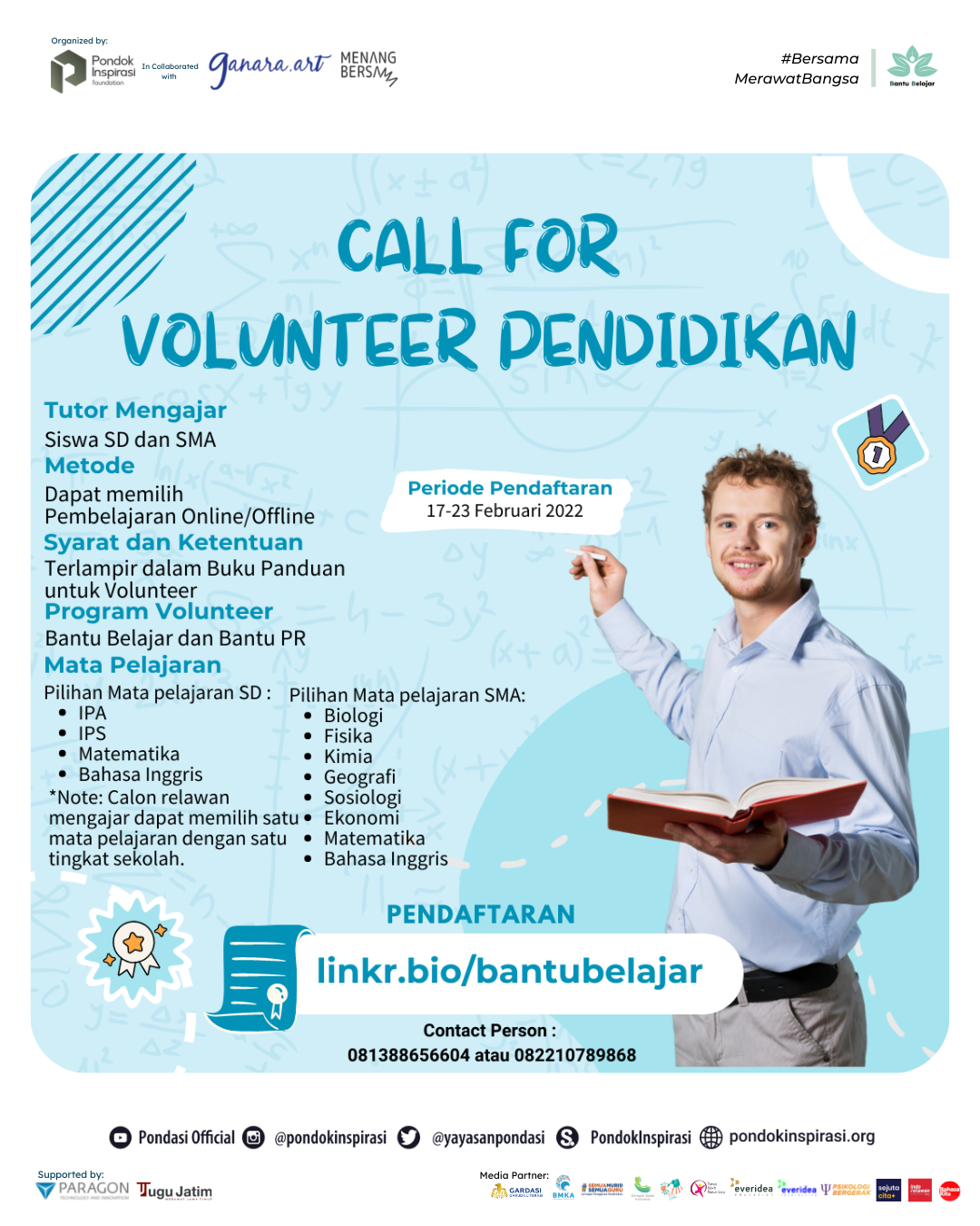2000 VOLUNTEER NEEDED #BANTUBELJARBATCH2
