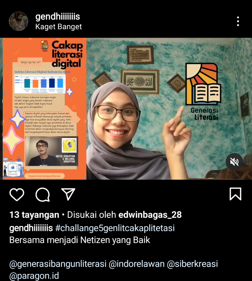 Galeri aktivitas Generasi Literasi Batch #4 ke-12