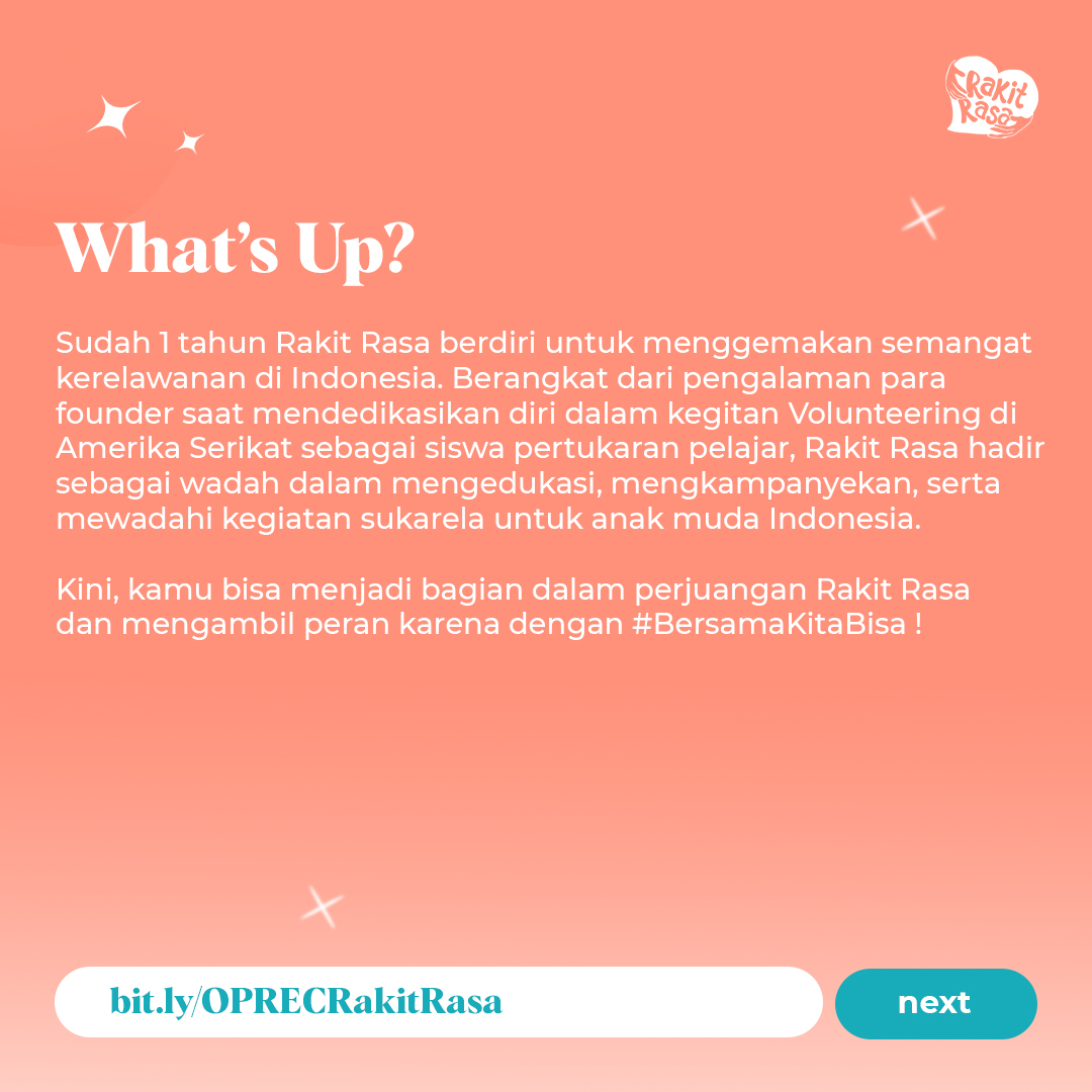 Galeri aktivitas OPEN RECRUITMENT RAKIT RASA ID ke-2