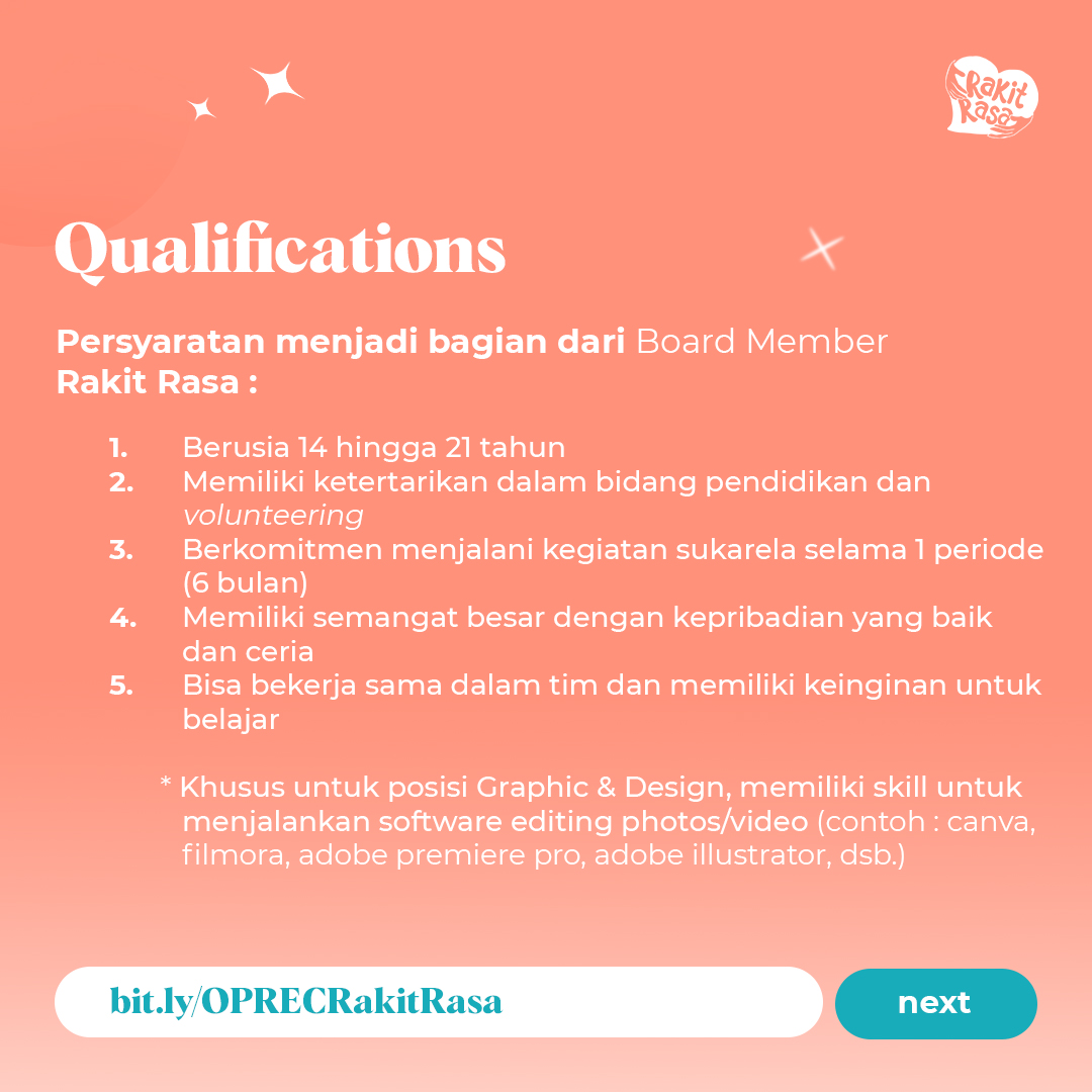 Galeri aktivitas OPEN RECRUITMENT RAKIT RASA ID ke-5