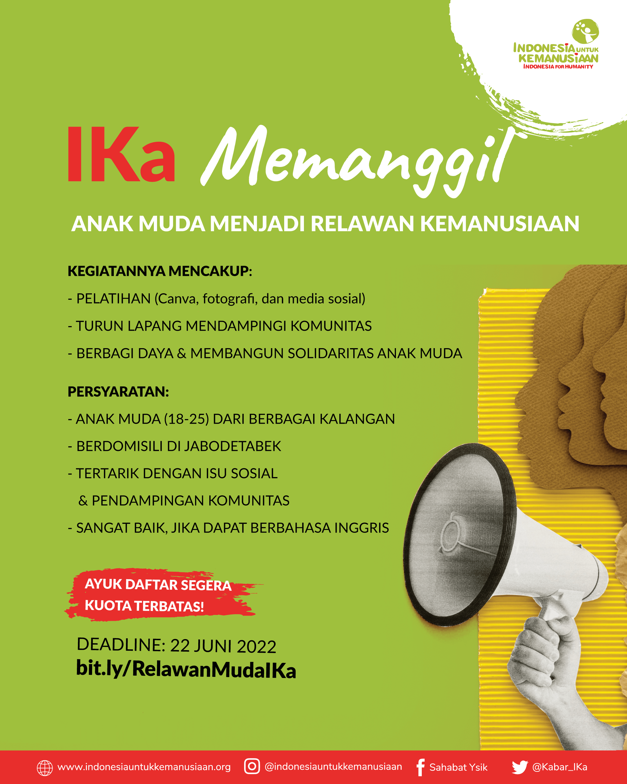Anak Muda Menjadi Relawan Kemanusiaan 