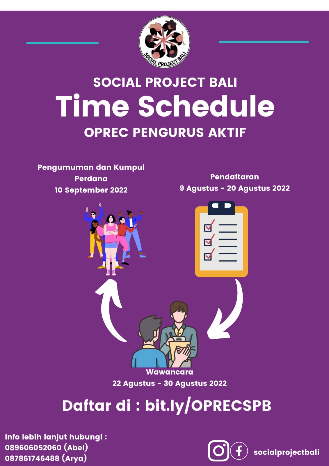 Galeri aktivitas Open Recruitment Social Project Bali ke-3