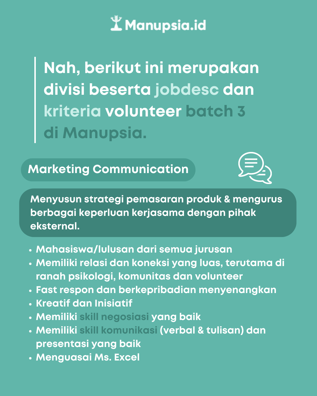 Galeri aktivitas OPEN RECRUITMENT VOLUNTEER BATCH 3 ke-5
