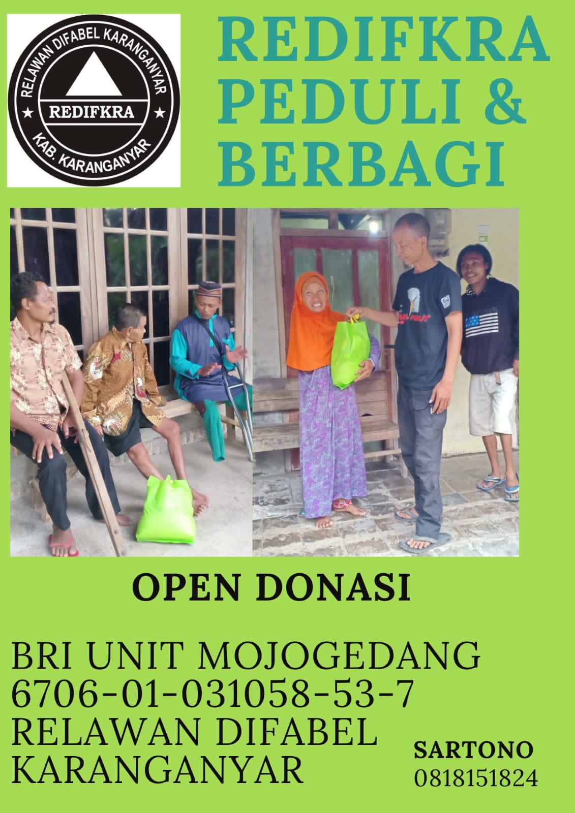 Relawan Difabel Karanganyar ( REDIFKRA ) Peduli & 