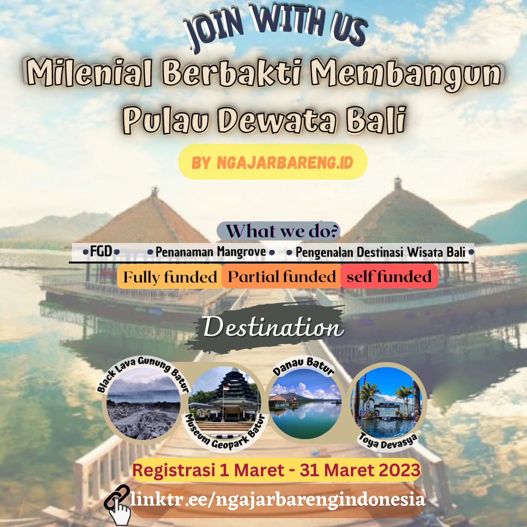 Fully Funded 100% “  Milenial Berbakti Ke BALI”