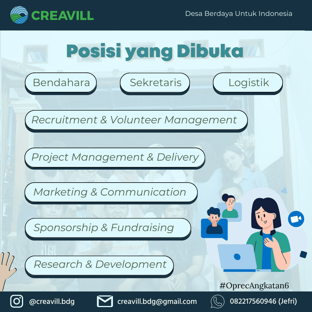 Galeri aktivitas Open Recruitment Creavill Bandung Angkatan 6 ke-2