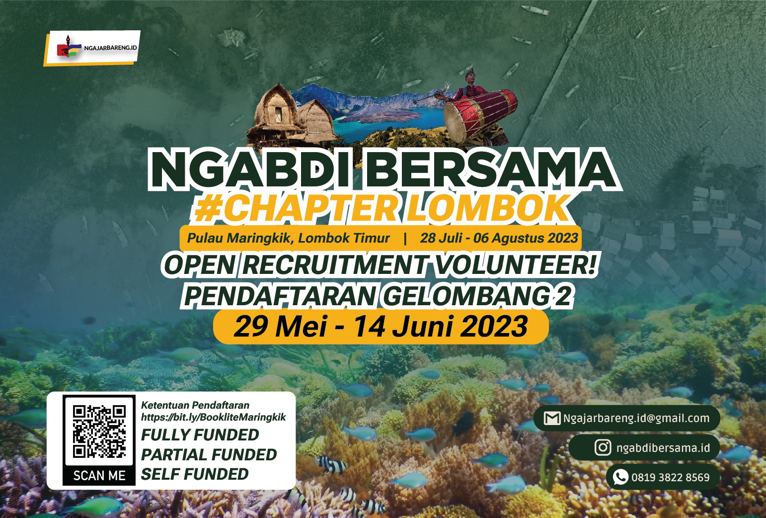 NGABDI BERSAMA PULAU MARINGKIK LOMBOK TIMUR 