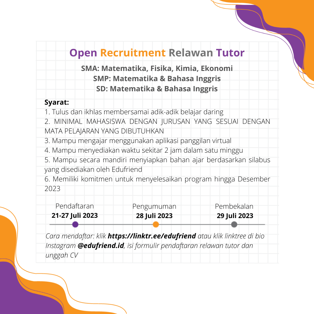 Galeri aktivitas OPREC VOLUNTEER TUTOR (BACA CAPTION SAMPAI AKHIR) ke-6
