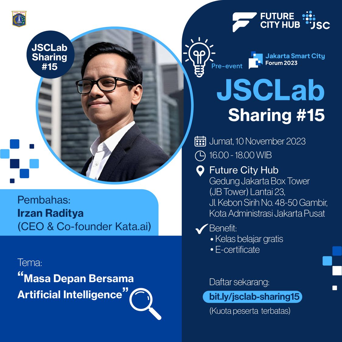 Kelas Bareng Pakar JSC Lab Sharing #15