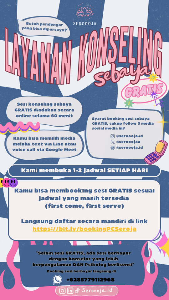 Konseling Sebaya GRATIS Seroooja.id