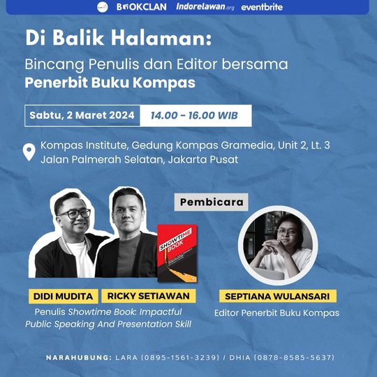 Bincang Penulis & Editor Penerbit Buku Kompas