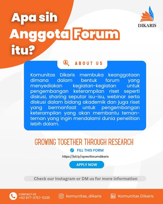 Galeri aktivitas Open Recruitment Komunitas Dikaris ke-4