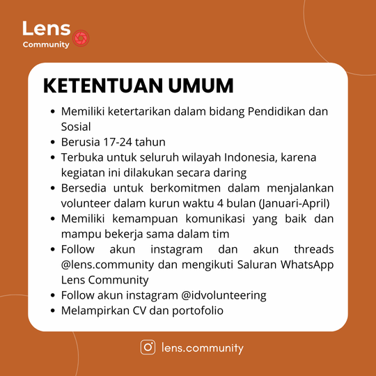 Galeri aktivitas EXTENDED OPREC VOLUNTEER LENS COMMUNITY 2025 ke-2