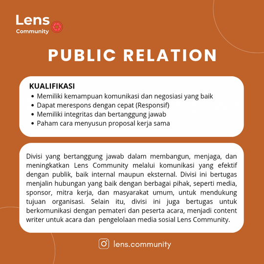 Galeri aktivitas EXTENDED OPREC VOLUNTEER LENS COMMUNITY 2025 ke-3
