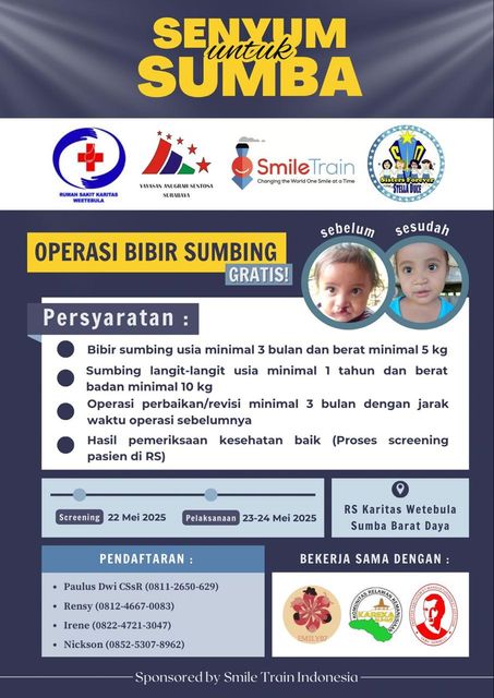 SENYUM UNTUK SUMBA (BAKSOS OPERASI BIBIR SUMBING)
