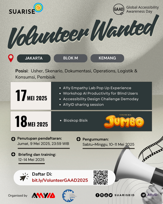 Galeri aktivitas Dicar: Relawan Global Accessibility Awareness Day  ke-3