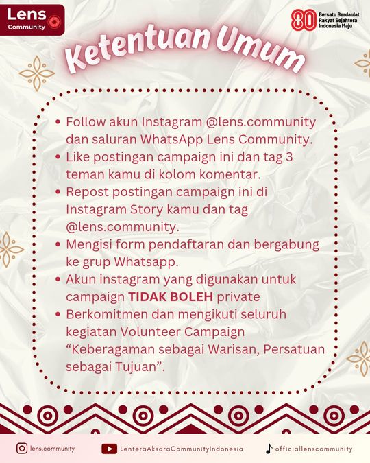 Galeri aktivitas OPREC VOLUNTEER CAMPAIGN LENS COMMUNITY  BACTH 8 ke-2