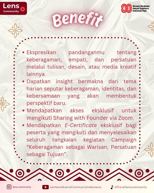 Galeri aktivitas OPREC VOLUNTEER CAMPAIGN LENS COMMUNITY  BACTH 8 ke-4