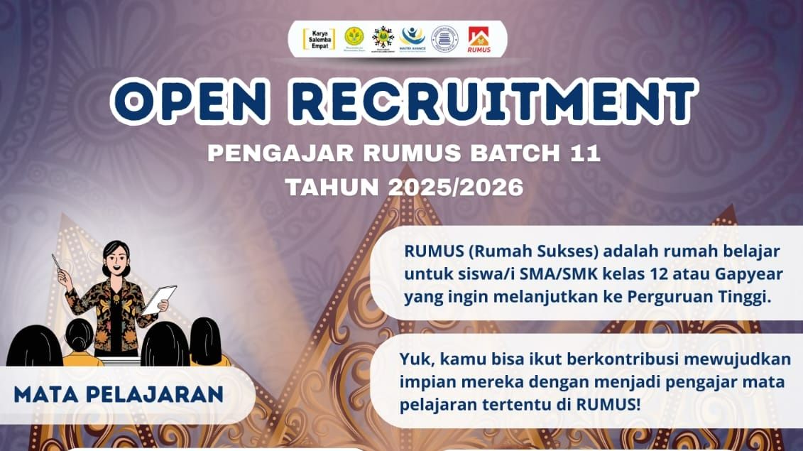 Pendaftaran Pengajar Rumus (Rumah Sukses) Batch 11