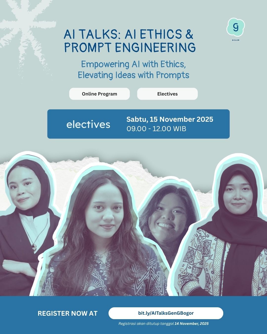 Galeri aktivitas AI Talks: AI Ethics & Prompt Engineering ke-2
