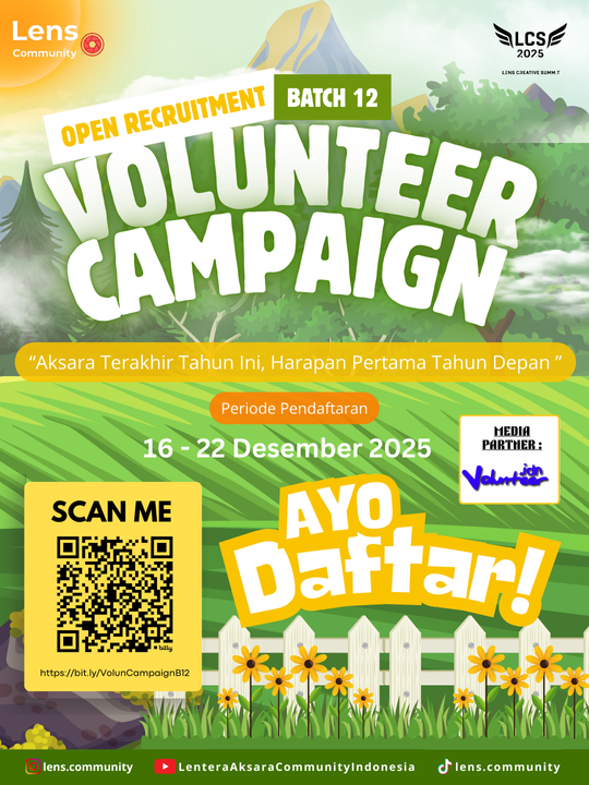 Galeri aktivitas OPREC VOLUNTEER CAMPAIGN LENS COMMUNITY  BACTH 12 ke-2