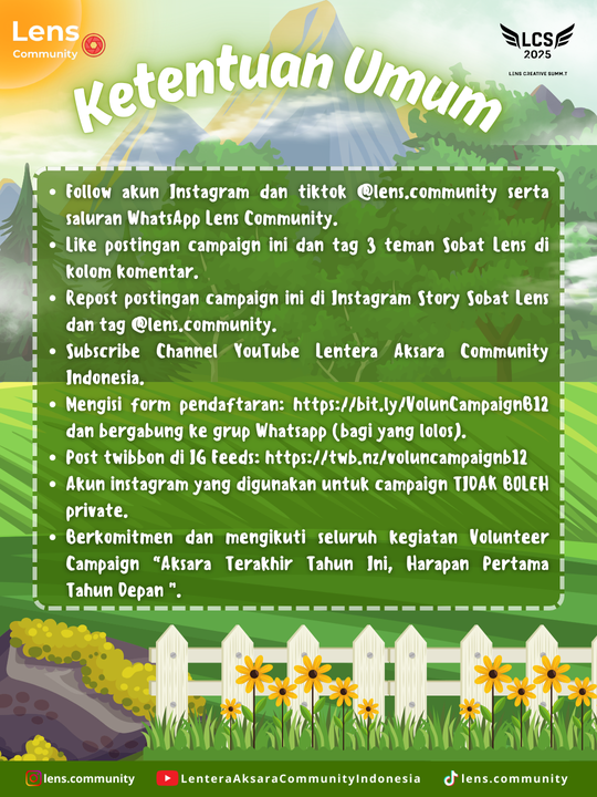 Galeri aktivitas OPREC VOLUNTEER CAMPAIGN LENS COMMUNITY  BACTH 12 ke-3