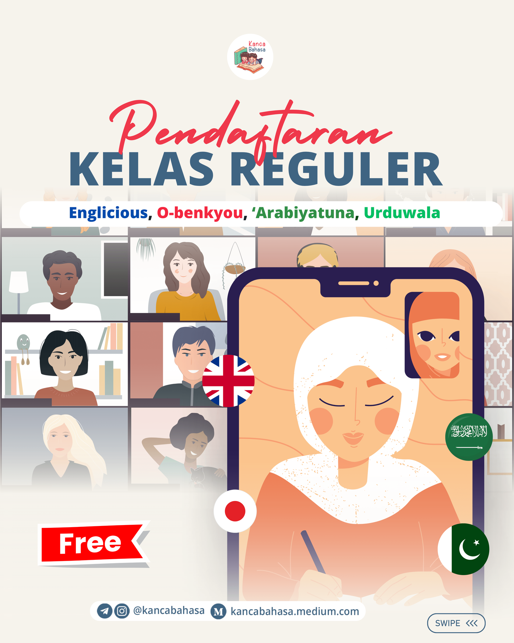 Galeri aktivitas Belajar Bahasa Asing GRATIS by Kanca Bahasa ke-2