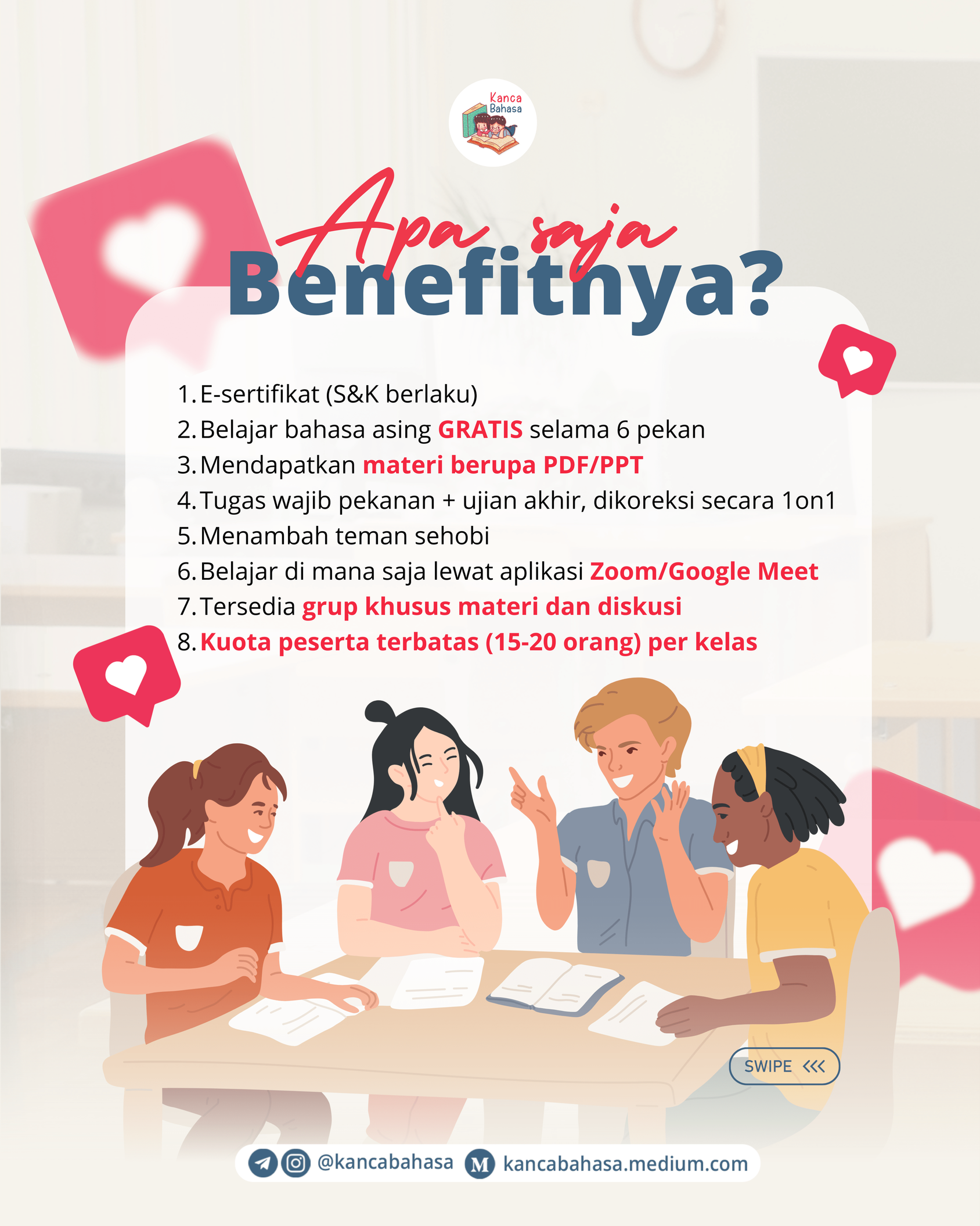 Galeri aktivitas Belajar Bahasa Asing GRATIS by Kanca Bahasa ke-3