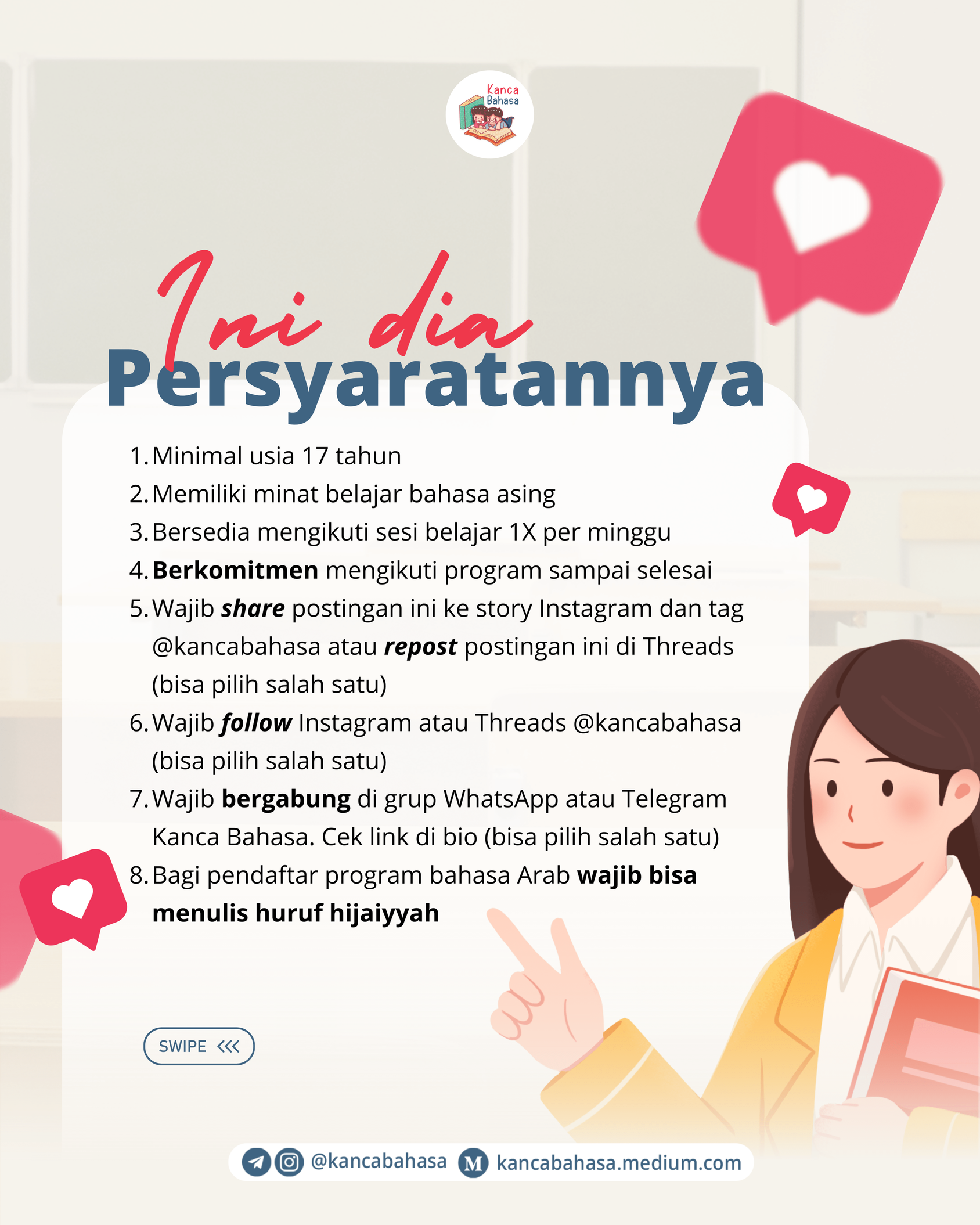 Galeri aktivitas Belajar Bahasa Asing GRATIS by Kanca Bahasa ke-4