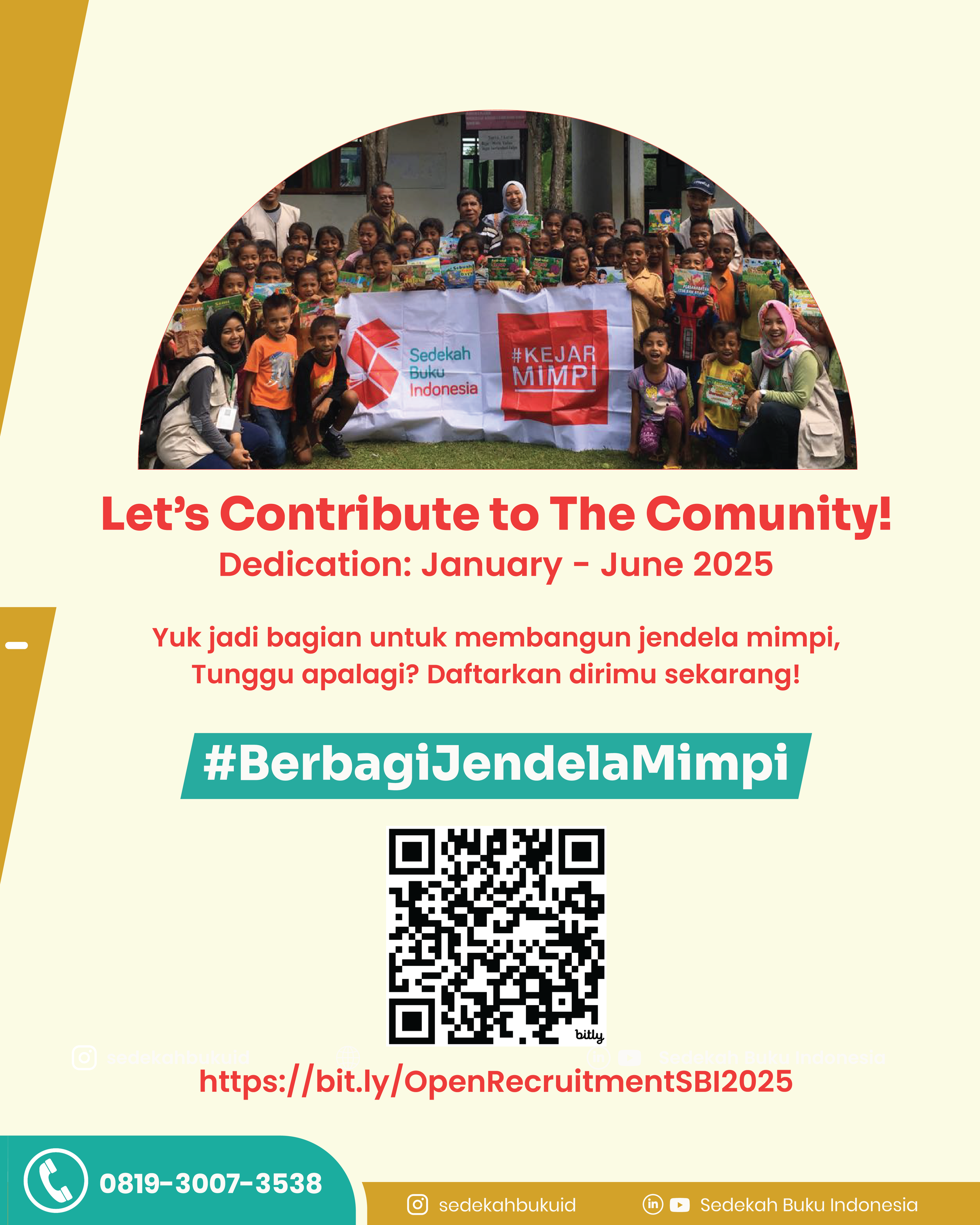 Galeri aktivitas Relawan #BerbagiJendelaMimpi ke-7