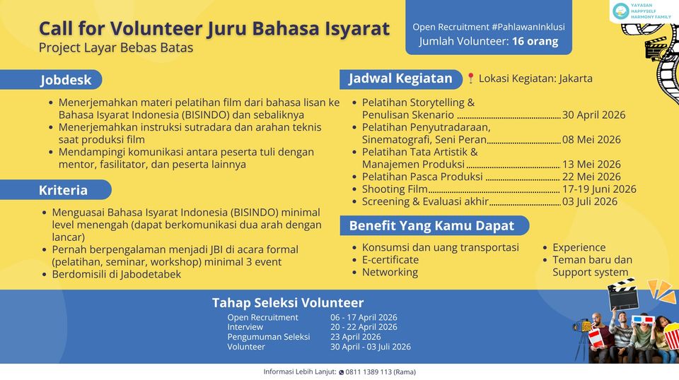 Volunteer Juru Bahasa Isyarat Layar Bebas Batas