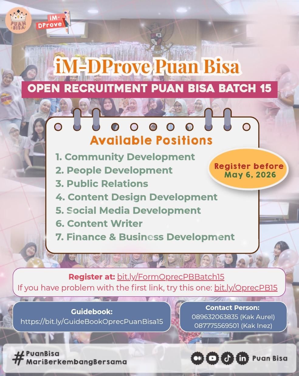 Galeri aktivitas OPEN RECRUITMENT PUAN BISA BATCH 15 ke-2
