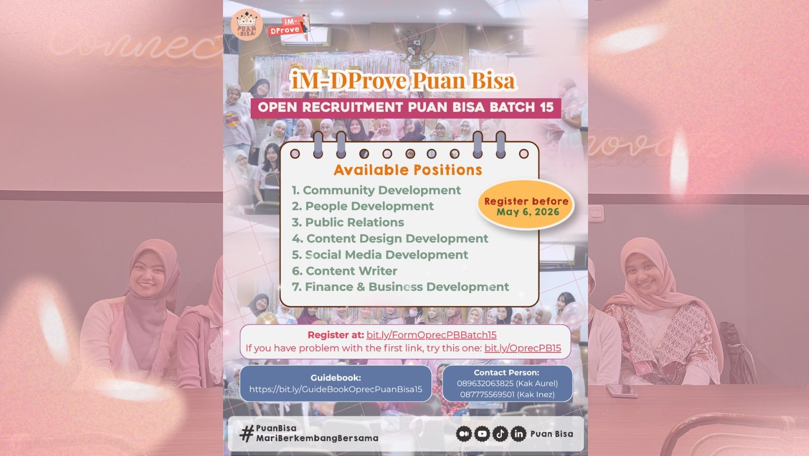 OPEN RECRUITMENT PUAN BISA BATCH 15