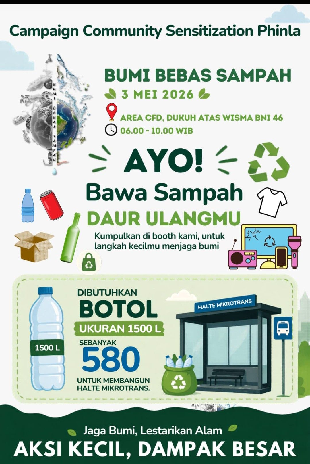 Galeri aktivitas Sebarkan dan ikut gerakan daur ulang ke-2