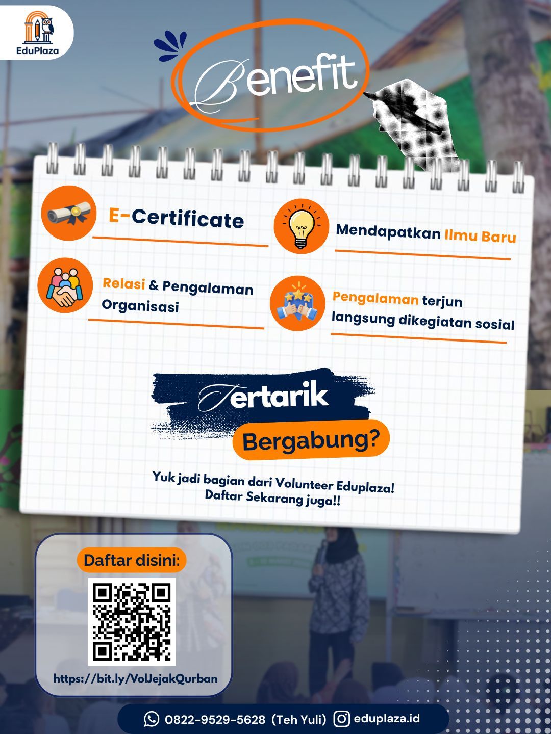 Galeri aktivitas Open Volunteer Jejak Qurban Komunitas EduPlaza ke-4