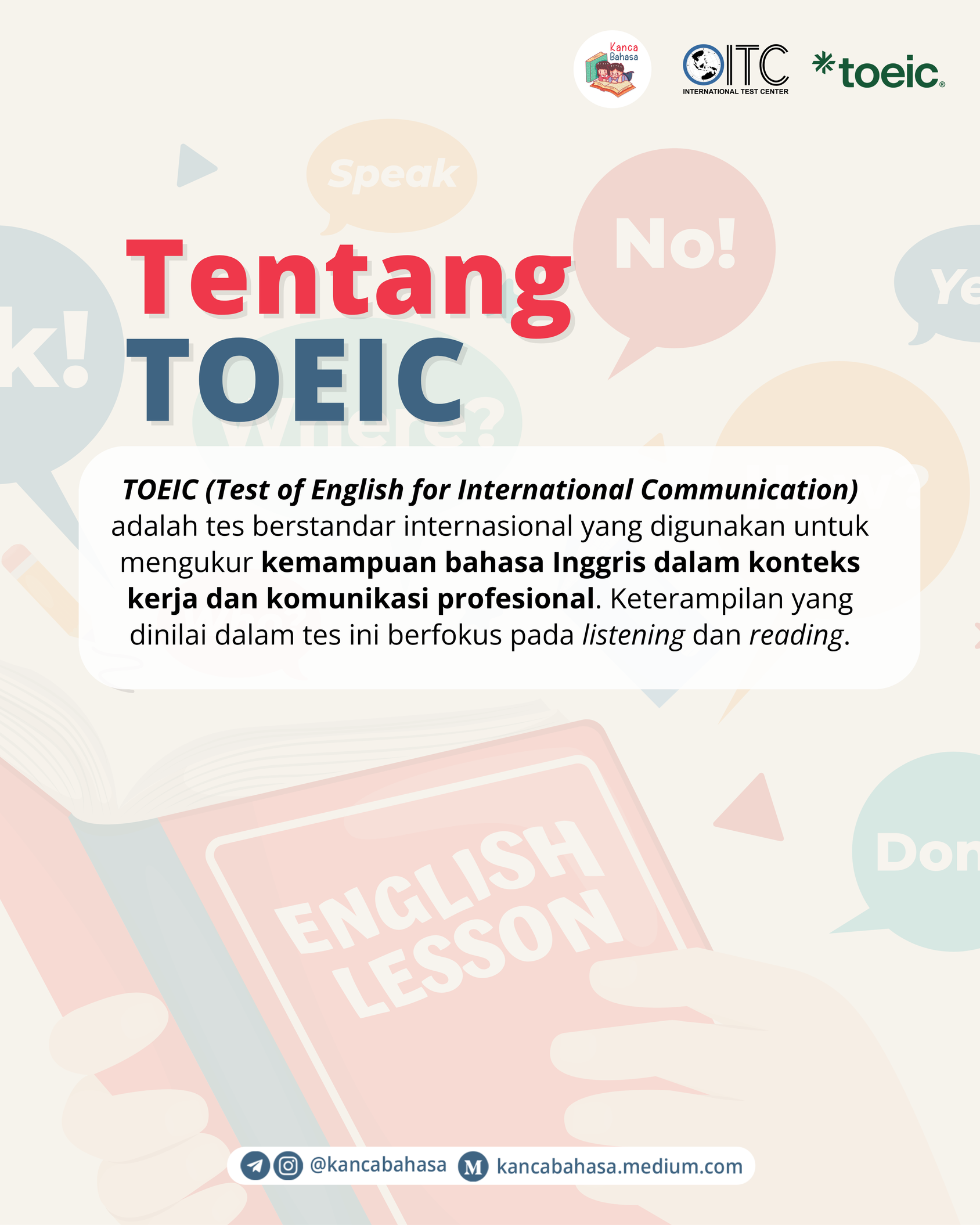 Galeri aktivitas Pendaftaran Sertifikasi TOEIC Online Gratis ke-3
