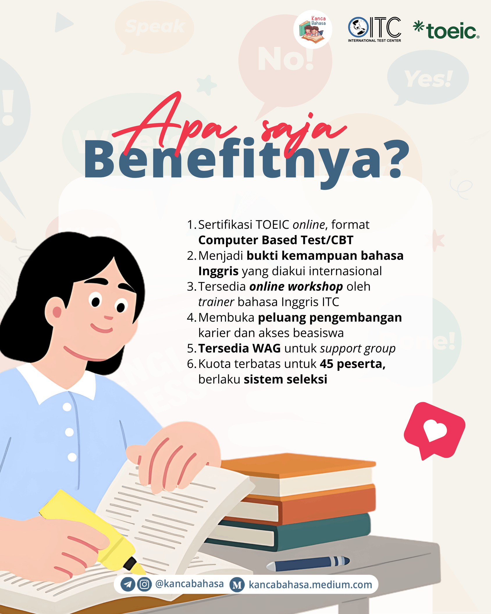 Galeri aktivitas Pendaftaran Sertifikasi TOEIC Online Gratis ke-4