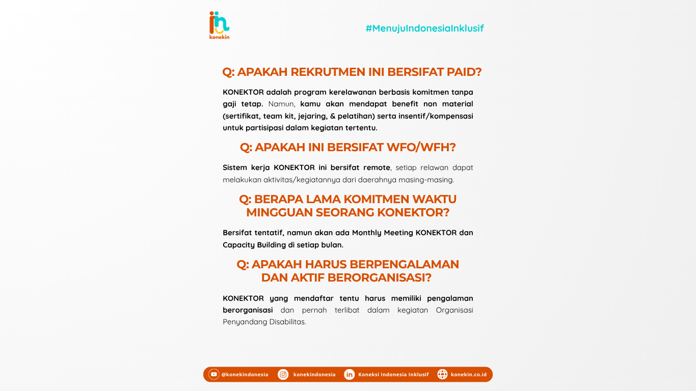 Galeri aktivitas Open Recruitment KONEKTOR #Batch 5 ke-5