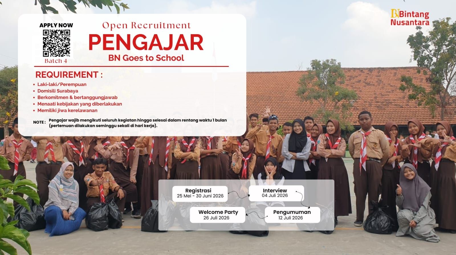 OPEN RECRUITMENT VOLUNTEER PENGAJAR 